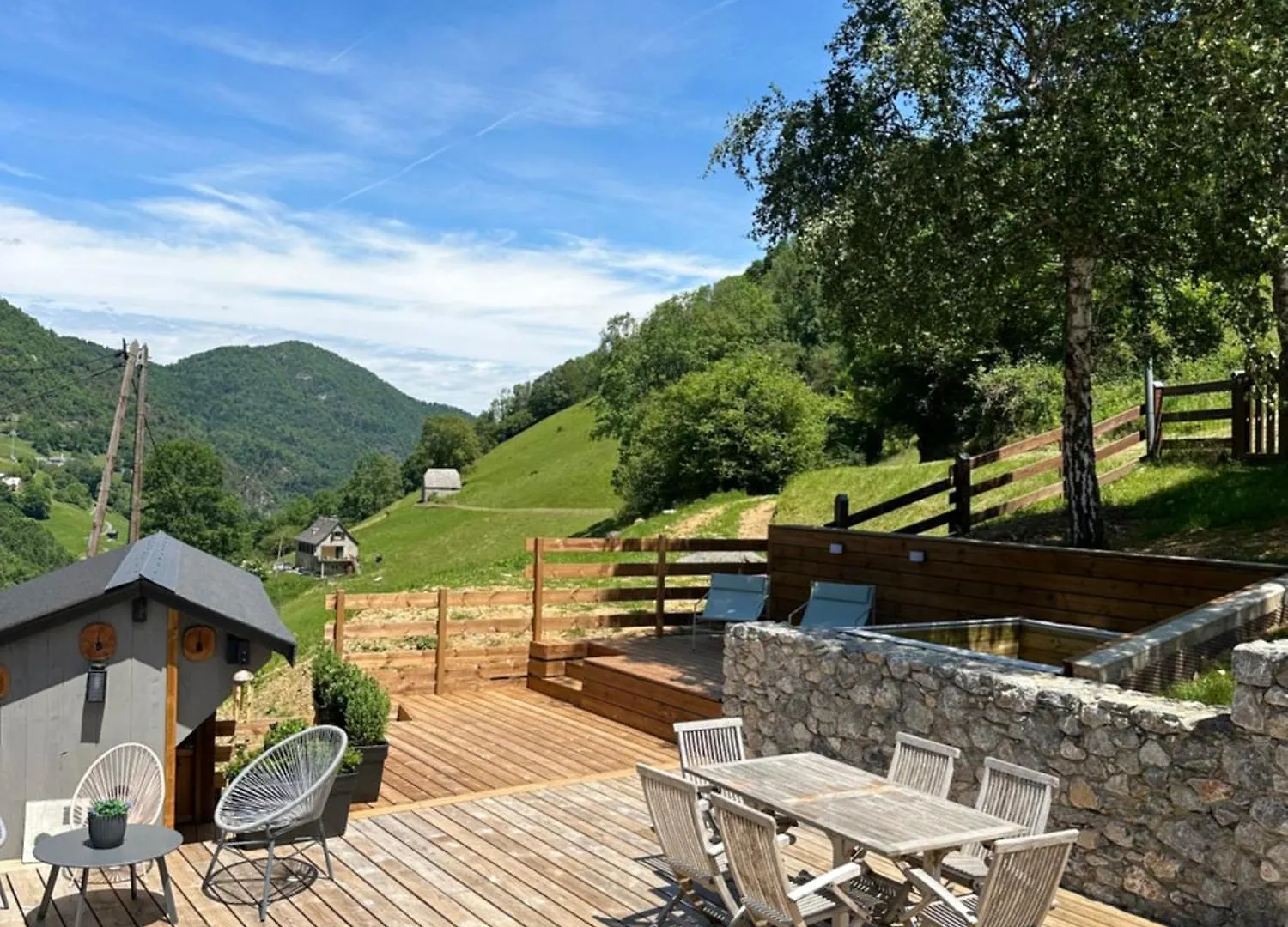 Chalet Le Rene-Sens - 5 Pers - Grande Terrasse - Bain Nordique Spa - Piscine Boutx